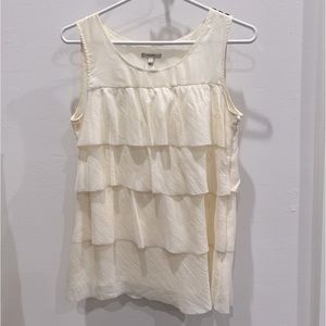 J. Crew Tiered Ruffled Silk Top